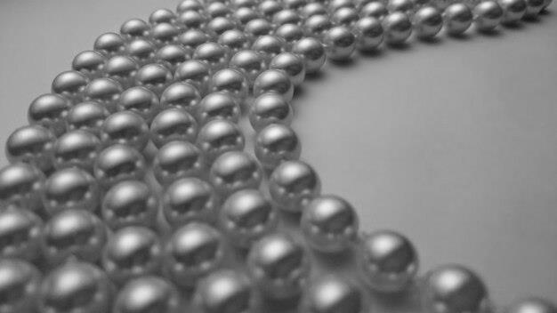 Close up of beads on table